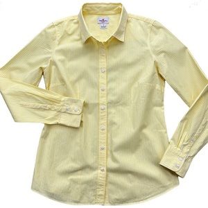 J. Crew Haberdashery Womens Size XXS Yellow Long Sleeve Button-Down Shirt Top